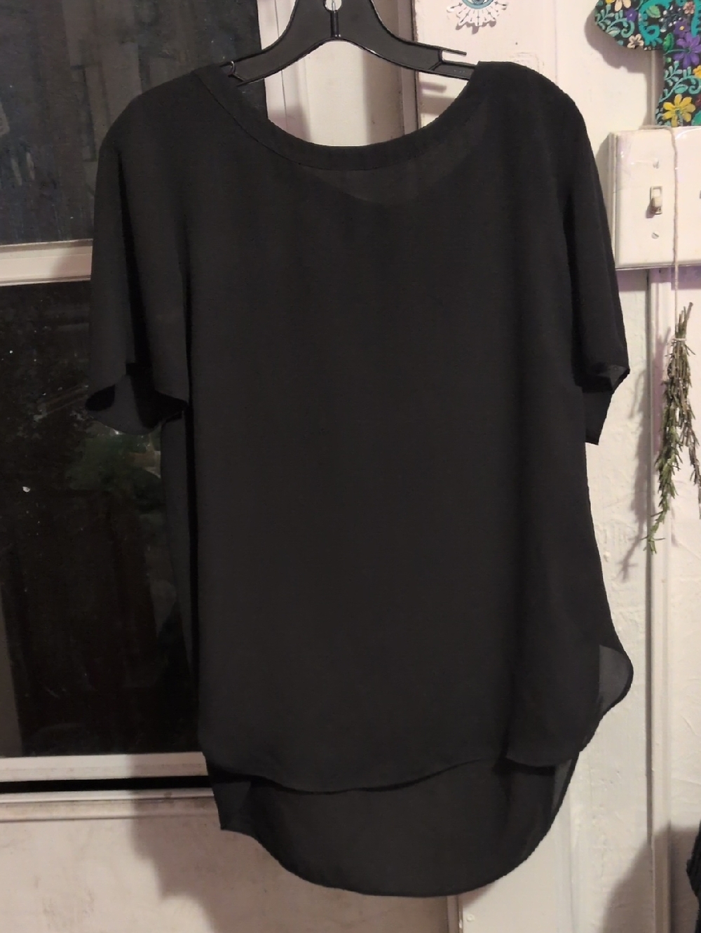 Banana Republic Black Short Sleeve Lightweight Tunic